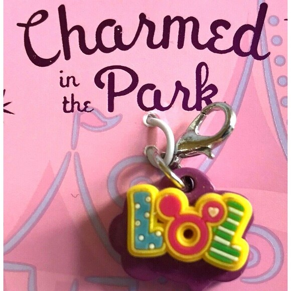 Disney Parks Mickey Mouse Ears LOL Clip On Charm Zipper Pull Purse Bag Signed - Picture 6 of 9